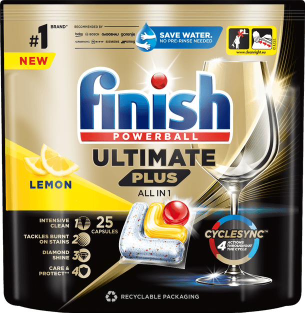 Kapsuly Finish Ultimate Plus All in 1 do umývačky riadu Lemon
